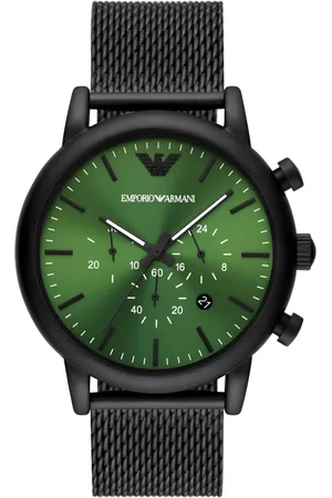 Emporio Armani Homme, Accessoires, Noir, Taille: ONE Size Montre à quartz analogique