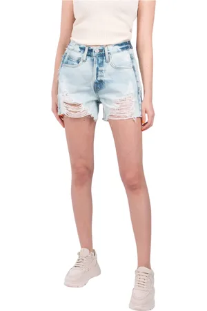 Frame Femme, Shorts, Bleu, Taille: W27 Short Relax Coupe Décontractée Talia Combo Inversé
