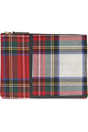 Comme des Garçons Femme, Sacs, Multicolore, Taille: ONE Size Pochette Plate Motif Tartan