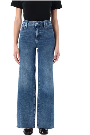 Frame Femme, Jeans, Bleu, Taille: W29 Jean Slim Palazzo à Ourlet Brut