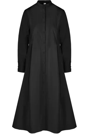 Bomboogie Femme, Robes, Noir, Taille: 36 FR Robe Chemise à Col Mandarin
