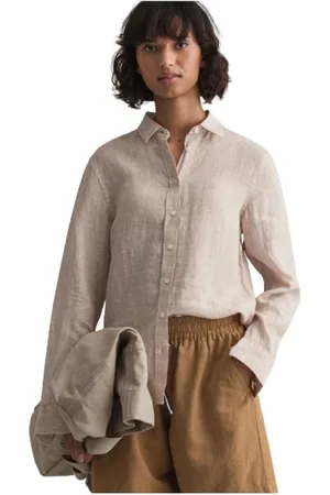 GANT Femme, Blouses et Chemises, , Taille: 40 FR Chemise en Lin Coupe Regular