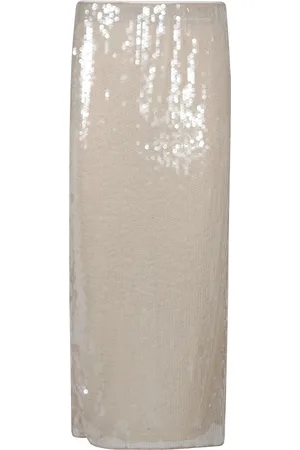 Staud Femme, Jupes, Gris, Taille: 36 FR Jupe A-Ligne à Imprimé Floral