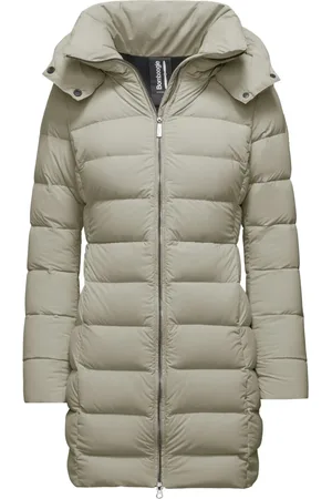 Bomboogie Femme, Manteaux, Gris, Taille: 36 FR Doudoune en nylon extensible avec capuche amovible