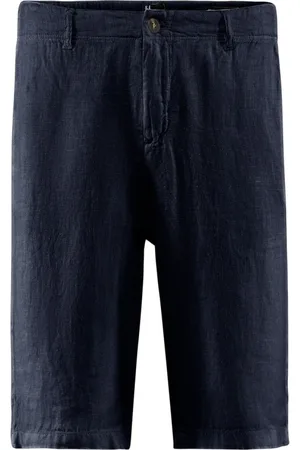 Bomboogie Homme, Shorts, Bleu, Taille: W38 Bermuda en Lin