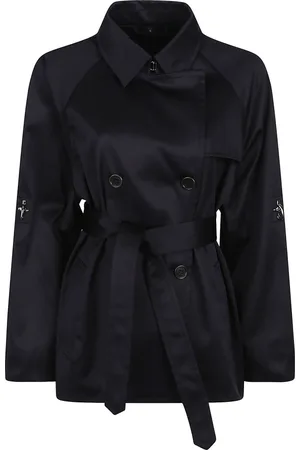 FAY Femme, Manteaux, Bleu, Taille: 42 FR Trench-coat court Urban