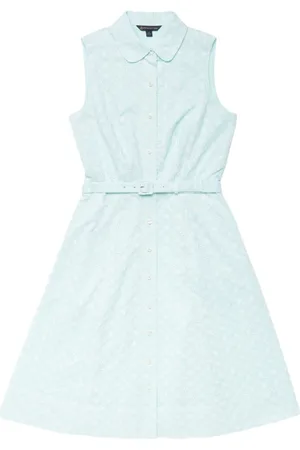 Brooks Brothers Femme, Robes, Bleu, Taille: 38 FR Robe-chemise classique en coton