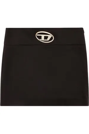 Diesel Femme, Jupes, Noir, Taille: 42 FR O-Dixy Jupe avec Logo D