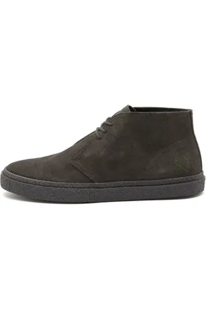 Fred Perry Homme, Chaussures, Vert, Taille: 44 EU Bottines en daim