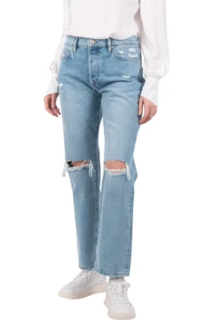 Frame Femme, Jeans, Bleu, Taille: W30 Jean Droit