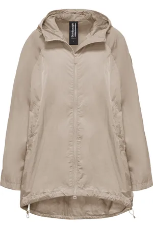 Bomboogie Femme, Vestes, Gris, Taille: 48 FR Cape Imperméable en Nylon avec Maxi Capuche