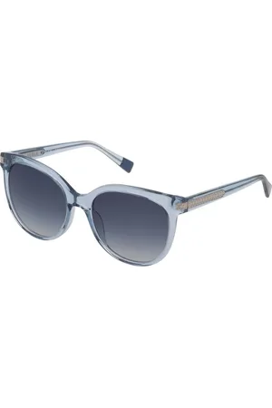 Furla Femme, Accessoires, Bleu, Taille: ONE Size Lunettes de soleil bleues en acétate