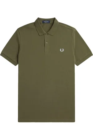Fred Perry Homme, Tops, Vert, Taille: S Polo Uni Vert Uni Coupe Slim