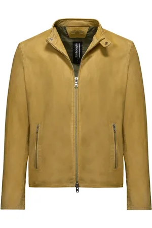 Bomboogie Homme, Vestes, Jaune, Taille: 2XL Veste en cuir Roke