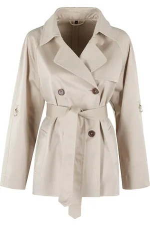 FAY Femme, Manteaux, Brun, Taille: 38 FR Trench-coat court