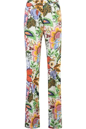 Etro Femme, Pantalons, Multicolore, Taille: 42 FR Pantalon Large Fleuri
