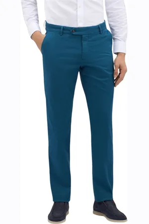 Brooks Brothers Homme, Pantalons, Bleu, Taille: W36 Chinos Stretch en Coton Turquoise