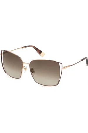 Furla Femme, Accessoires, Jaune, Taille: ONE Size Lunettes de soleil multicolores en métal