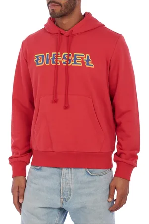 Diesel Homme, Sweatshirts et sweats à capuche, Rouge, Taille: M Sweat à capuche urbain avec cordon de serrage