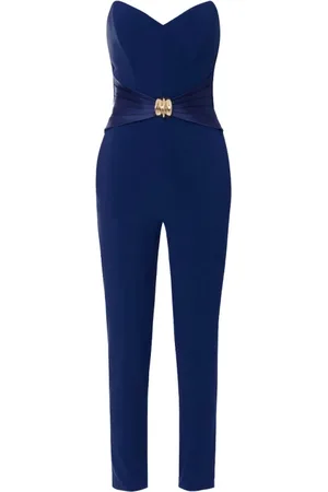 Elisabetta Franchi Femme, Combinaisons et Ensembles, Bleu, Taille: 40 FR Combinaison élégante en polyester