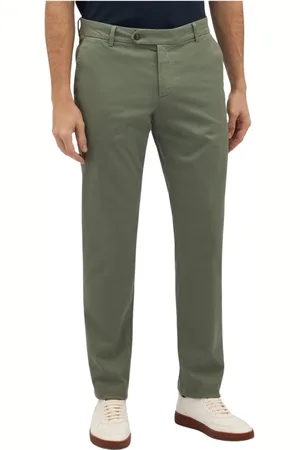 Brooks Brothers Homme, Pantalons, Vert, Taille: W46 Chinos Stretch en Coton Style Militaire