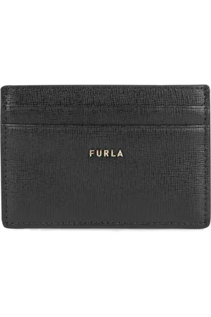 Furla Femme, Accessoires, Noir, Taille: ONE Size Porte-cartes Logo Lettering