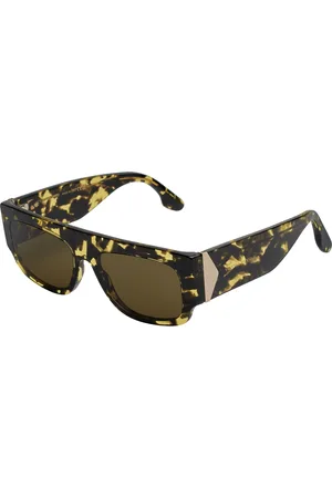 Victoria Beckham Femme, Accessoires, Brun, Taille: ONE Size Lunettes de soleil rectangulaires en acétate avec protection UV