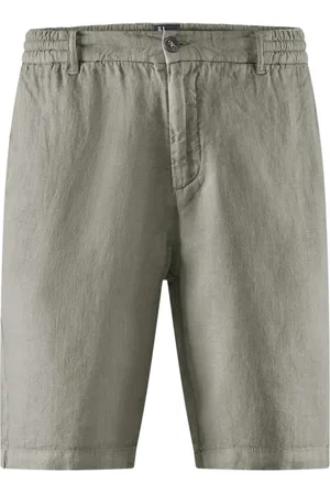 Bomboogie Homme, Shorts, Vert, Taille: M Comfy Fit Linen Chino Shorts