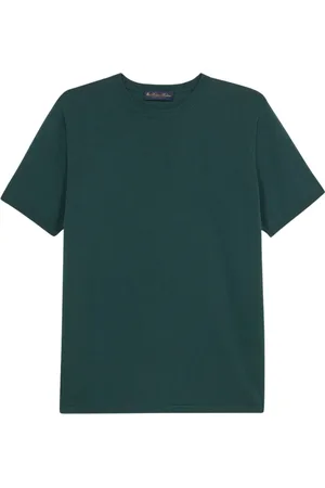 Brooks Brothers Homme, Tops, Vert, Taille: XL Pull à Manches Courtes en Coton Mako Vert