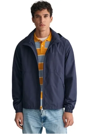 GANT Homme, Vestes, Bleu, Taille: L Veste Coupe-Vent Légère et Imperméable Windshielder