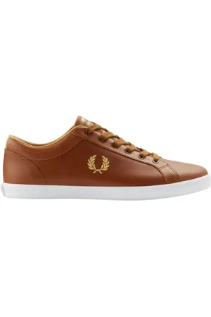 Fred Perry Homme, Chaussures, Brun, Taille: 45 EU Baskets de Tennis en Cuir