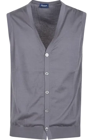 DRUMOHR Homme, Vestes, Gris, Taille: L Gilet Élégant pour Homme
