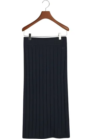 GANT Femme, Jupes, Bleu, Taille: 38 FR Jupe en laine à larges côtes