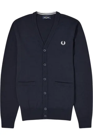 Fred Perry Homme, Pulls, Bleu, Taille: S Cardigan Classique