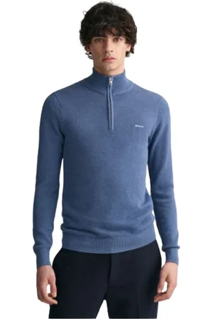 GANT Homme, Pulls, Bleu, Taille: 2XL Pull Over Demi-Zip