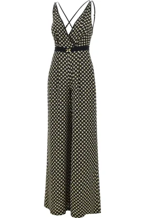 Elisabetta Franchi Femme, Combinaisons et Ensembles, Multicolore, Taille: 40 FR Combinaison Georgette, Motif Diamant Multicolore