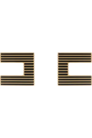 Elisabetta Franchi Femme, Accessoires, Noir, Taille: ONE Size Boucles d`oreilles logo