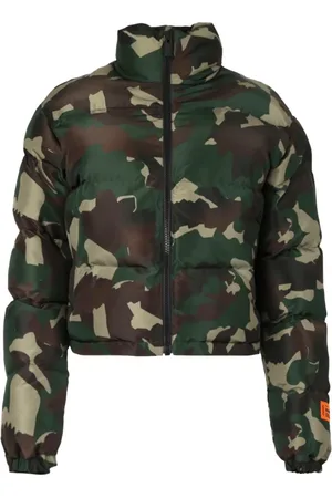 Heron Preston Femme, Vestes, Vert, Taille: 40 FR Veste Puffer Camouflage