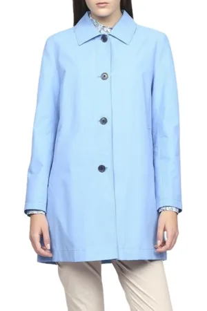 GANT Femme, Manteaux, Bleu, Taille: 36 FR Caban Boutonné