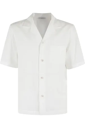 Paolo Pecora Homme, Chemises, Blanc, Taille: L Chemise Manches Courtes Couleur Crème