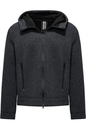 Bomboogie Homme, Vestes, Bleu, Taille: XL Veste à Capuche en Laine Bouillie
