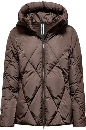 Bomboogie Femme, Vestes, Brun, Taille: 44 FR Doudoune Courte Matelassée Losanges