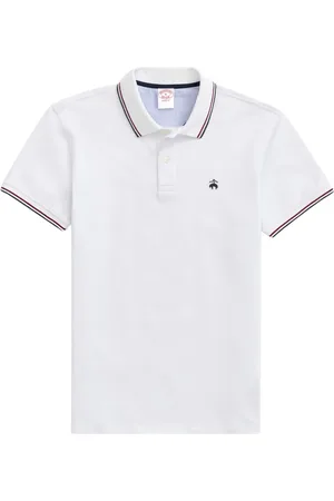 Brooks Brothers Homme, Tops, Blanc, Taille: S Polo Tipped Golden Fleece Supima