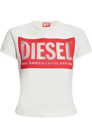 Diesel Femme, Tops, Blanc, Taille: 38 FR T-shirt T-malun à col rond