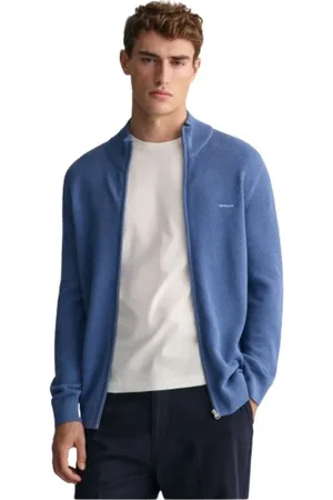 GANT Homme, Pulls, Bleu, Taille: 2XL Cardigan Zippé