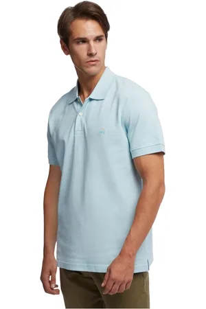 Brooks Brothers Homme, Tops, Bleu, Taille: L Polo Piqué Coupe Slim à Manches Courtes