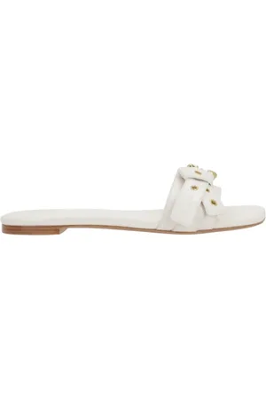 Chloé Femme, Chaussures, Blanc, Taille: 37 1/2 EU Sandales Plates Mae