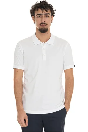 FAY Homme, Tops, Blanc, Taille: 2XL Polo en Jersey avec Logo sur Bras