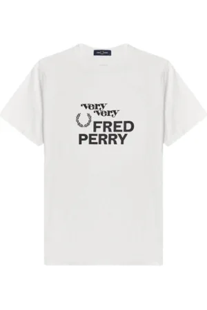 Fred Perry Homme, Tops, Blanc, Taille: L T-Shirt Graphique