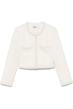 Self-Portrait Femme, Vestes, Blanc, Taille: 36 FR Veste Courte